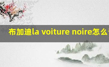 布加迪la voiture noire怎么读